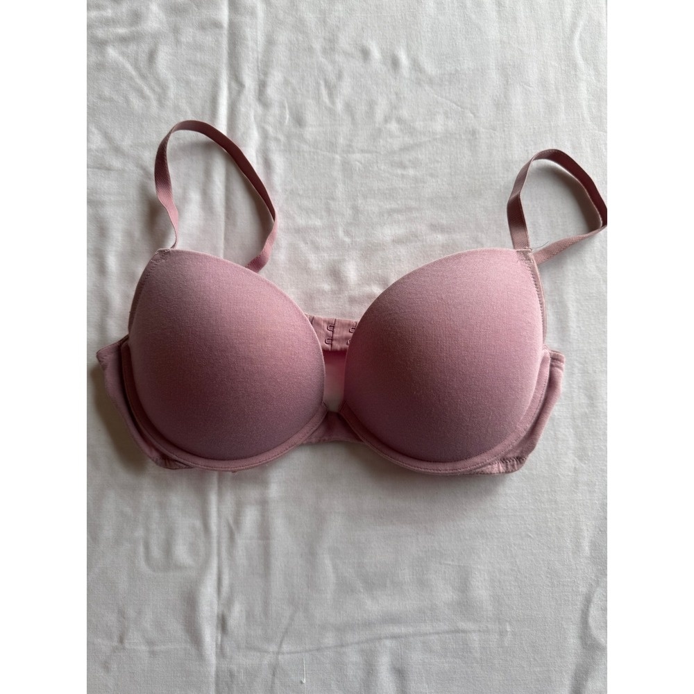 La Senza Remix Push Up Plunge Underwire Bra Mauve Pink 34D Supportive Padded